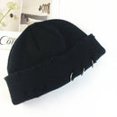 Winter Harajuku Women Skullies Knitted Fashion Warm Thick Hat Autumn Hip Hop Hole Beanies Unisex Basic Cap PJ009