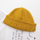 Winter Harajuku Women Skullies Knitted Fashion Warm Thick Hat Autumn Hip Hop Hole Beanies Unisex Basic Cap PJ009