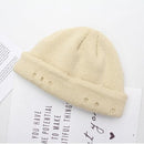 Winter Harajuku Women Skullies Knitted Fashion Warm Thick Hat Autumn Hip Hop Hole Beanies Unisex Basic Cap PJ009