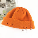 Winter Harajuku Women Skullies Knitted Fashion Warm Thick Hat Autumn Hip Hop Hole Beanies Unisex Basic Cap PJ009