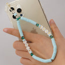 2021 Trendy Mobile Strap Phone Charm Pearl Soft Pottery Beaded Phone Chain LOVE Letter Jewelry For Women Anti-Lost Lanyard Gift