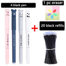 25 Pcs/set Kawaii Erasable pens Gel Pen cute gel pens school Writing Stationery for Notebook scholl supplies pen cute pens