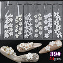 1 Pack 3D Cute Aurora Bear/Bow Ties/Skirt/White Flowers Acrylic Nail Art Decorations For Nails Glitter DIY Manicure Accessories