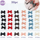 1 Pack 3D Cute Aurora Bear/Bow Ties/Skirt/White Flowers Acrylic Nail Art Decorations For Nails Glitter DIY Manicure Accessories