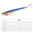 1pcs 2021 Metal jig bait weight 7g-60g trolling hard bait bass fishing tackle trout diving bait diving bait