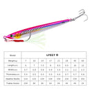 1pcs 2021 Metal jig bait weight 7g-60g trolling hard bait bass fishing tackle trout diving bait diving bait