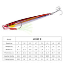 1pcs 2021 Metal jig bait weight 7g-60g trolling hard bait bass fishing tackle trout diving bait diving bait
