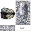 ROSALIND 5ml Shiny Glitter Gel Polish Bright Diamond Hybrid Varnishes For Manicure Nail Art Design Gel Polish Top and Base Set