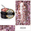 ROSALIND 5ml Shiny Glitter Gel Polish Bright Diamond Hybrid Varnishes For Manicure Nail Art Design Gel Polish Top and Base Set