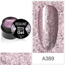 ROSALIND 5ml Shiny Glitter Gel Polish Bright Diamond Hybrid Varnishes For Manicure Nail Art Design Gel Polish Top and Base Set