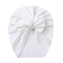 Solid Ribbed Bunny Knot Turban Hats for Baby Boys Girls Beanies Striped Thin Elastic Caps Bonnet Newborn Toddler 0-4T Headwraps