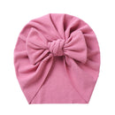 Solid Ribbed Bunny Knot Turban Hats for Baby Boys Girls Beanies Striped Thin Elastic Caps Bonnet Newborn Toddler 0-4T Headwraps