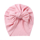 Solid Ribbed Bunny Knot Turban Hats for Baby Boys Girls Beanies Striped Thin Elastic Caps Bonnet Newborn Toddler 0-4T Headwraps