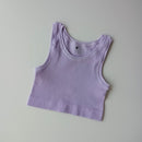 Sexy Women Yoga Gym Sports Vest  Fitness Running Short Vest Solid Color Knitted Off Shoulder Gym Yoga  Top
