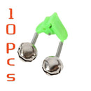10/20Pcs Fishing Bite Alarms Fishing Rod Stalk Bells Clamp Tip ABS Fishing Accessory Rod Bell Rod Clamp Accessory Outdoor Metal
