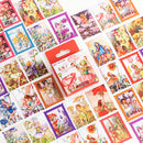 Pink Purple Love Material Sticky Diary Stickers Aesthetic Scrapbook Sticker for Notebooks Stationery Supplies Packing 46PCS