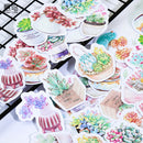 Pink Purple Love Material Sticky Diary Stickers Aesthetic Scrapbook Sticker for Notebooks Stationery Supplies Packing 46PCS