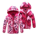 Jacket For Girls 2021 Spring Children's Flower Fleece Clothes Girls Coat Windbreaker Outerwear Kids Polar Fleece Windproof 3-12T