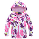 Jacket For Girls 2021 Spring Children's Flower Fleece Clothes Girls Coat Windbreaker Outerwear Kids Polar Fleece Windproof 3-12T