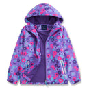 Jacket For Girls 2021 Spring Children's Flower Fleece Clothes Girls Coat Windbreaker Outerwear Kids Polar Fleece Windproof 3-12T