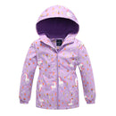 Jacket For Girls 2021 Spring Children's Flower Fleece Clothes Girls Coat Windbreaker Outerwear Kids Polar Fleece Windproof 3-12T