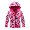 Jacket For Girls 2021 Spring Children's Flower Fleece Clothes Girls Coat Windbreaker Outerwear Kids Polar Fleece Windproof 3-12T
