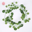 1Pc 230Cm Green Vine Silk Artificial Ivy Hanging Leaf Garland Plants Creeper Leaf Home Decor Wedding Bathroom Garden Decoration