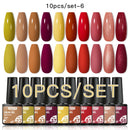 Mtssii 6/10/12PCS Nail Gel Polish Set Nail Kit Sets Color Glitter Holographics Soak Off UV Gel Nail Varnish For Nail Art Gel Set