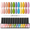 Mtssii 6/10/12PCS Nail Gel Polish Set Nail Kit Sets Color Glitter Holographics Soak Off UV Gel Nail Varnish For Nail Art Gel Set