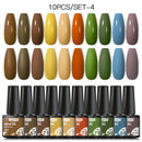 Mtssii 6/10/12PCS Nail Gel Polish Set Nail Kit Sets Color Glitter Holographics Soak Off UV Gel Nail Varnish For Nail Art Gel Set
