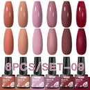 Mtssii 6/10/12PCS Nail Gel Polish Set Nail Kit Sets Color Glitter Holographics Soak Off UV Gel Nail Varnish For Nail Art Gel Set