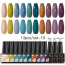 Mtssii 6/10/12PCS Nail Gel Polish Set Nail Kit Sets Color Glitter Holographics Soak Off UV Gel Nail Varnish For Nail Art Gel Set