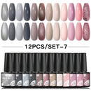 Mtssii 6/10/12PCS Nail Gel Polish Set Nail Kit Sets Color Glitter Holographics Soak Off UV Gel Nail Varnish For Nail Art Gel Set