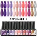 Mtssii 6/10/12PCS Nail Gel Polish Set Nail Kit Sets Color Glitter Holographics Soak Off UV Gel Nail Varnish For Nail Art Gel Set