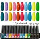 Mtssii 6/10/12PCS Nail Gel Polish Set Nail Kit Sets Color Glitter Holographics Soak Off UV Gel Nail Varnish For Nail Art Gel Set