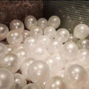 30pcs 12inch Silver Confetti Balloon Happy Birthday Wedding Party Decor Globos Pearl White Air Helium Balls Baby Shower Supplies