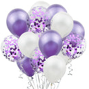 30pcs 12inch Silver Confetti Balloon Happy Birthday Wedding Party Decor Globos Pearl White Air Helium Balls Baby Shower Supplies