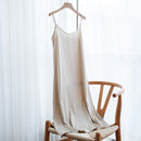 2021 Fashion Women's Dress Summer Spaghetti Satin Long Party Woman Sundress Midi Robe Female Clothing Plus Size S-4XL M30262