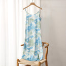2021 Fashion Women's Dress Summer Spaghetti Satin Long Party Woman Sundress Midi Robe Female Clothing Plus Size S-4XL M30262