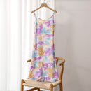 2021 Fashion Women's Dress Summer Spaghetti Satin Long Party Woman Sundress Midi Robe Female Clothing Plus Size S-4XL M30262