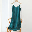 2021 Fashion Women's Dress Summer Spaghetti Satin Long Party Woman Sundress Midi Robe Female Clothing Plus Size S-4XL M30262