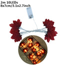 1.5m 10Led Halloween Pumpkin Ghost Skeletons Bat Spider Led Light String Festival Bar Home Party Decor Christmas Ornament