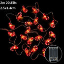 1.5m 10Led Halloween Pumpkin Ghost Skeletons Bat Spider Led Light String Festival Bar Home Party Decor Christmas Ornament