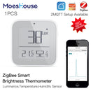 MoesHouse ZigBee Bluetooth Smart Brightness Thermometer Sensor Light Temperature Humidity Detector Tuya Smart App Control