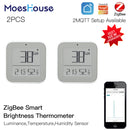 MoesHouse ZigBee Bluetooth Smart Brightness Thermometer Sensor Light Temperature Humidity Detector Tuya Smart App Control