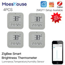 MoesHouse ZigBee Bluetooth Smart Brightness Thermometer Sensor Light Temperature Humidity Detector Tuya Smart App Control