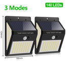 3Mode Waterproof 230 LED Solar Motion Sensor Lights Outdoor Sunlight Solar Powered Street Wall Lamp for Garden Decoration 1-4pcs