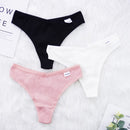 3 Pcs Lots Plus Size S-4XL Underwear Women Lingerie Panties Sexy G String Thongs for Lady Cotten Panties Girls Briefs