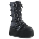 2021 Big Size 43 Gothic Style Black Wedges High Heels Platform Trendy Cool Autumn Winter Motorcycles Boots Shoes Women Footwear