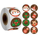 100-500pcs 6 Designs 1 Inch Christmas Theme Seal Labels Stickers For DIY Gift Baking Package Envelope Stationery Decoration